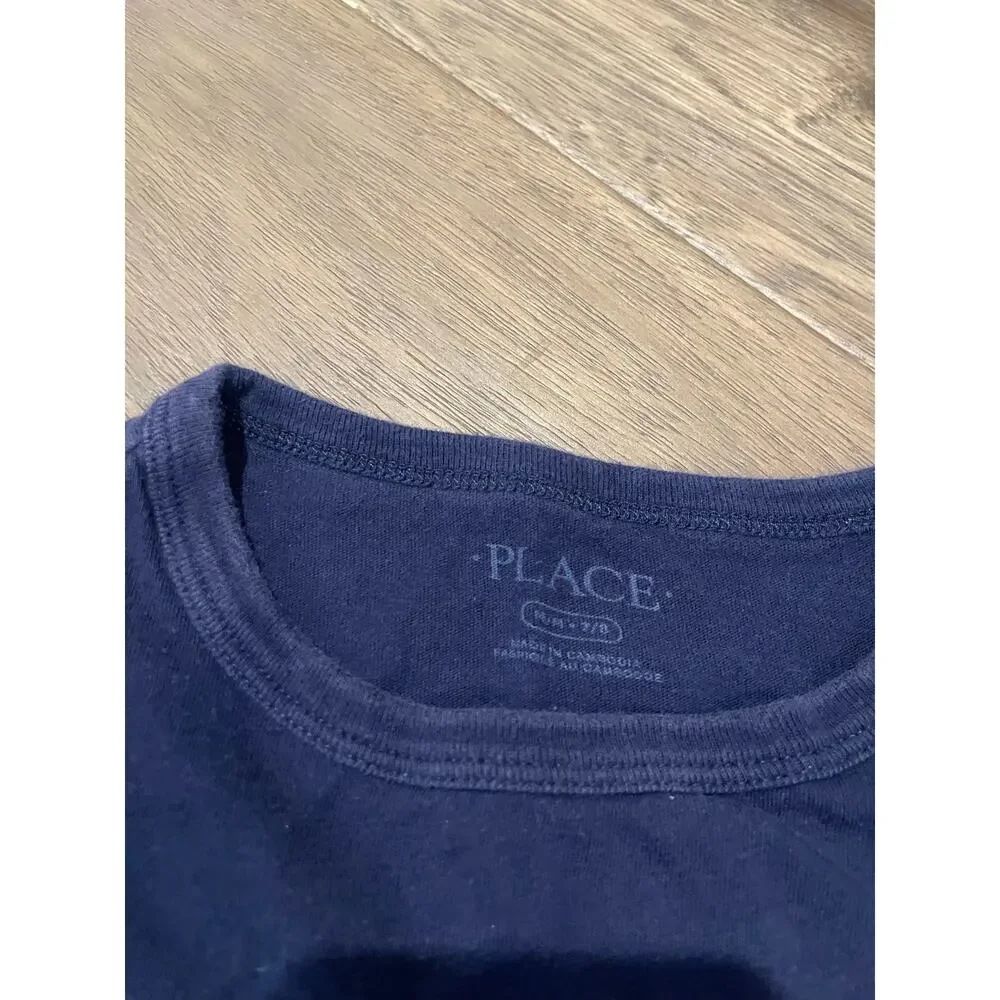 The Children’s Place “Italia” Graphic T‑Shirt – Navy, Size 7/8 (M)